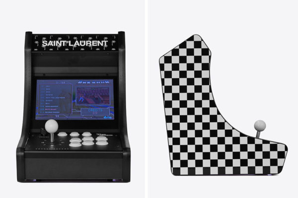 saint laurent retro arcade machine collage