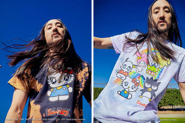 sanrio steve aoki tee shirts