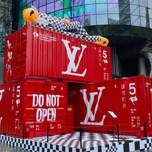 Louis Vuitton shipping containers