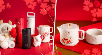 Starbucks Just Launched A CNY Collection With Red, Gold, Floral & Ox Details Including A Chio Teapot Set