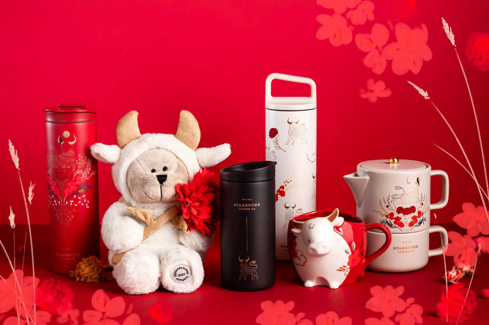 Starbucks Just Launched A CNY Collection With Red, Gold, Floral & Ox