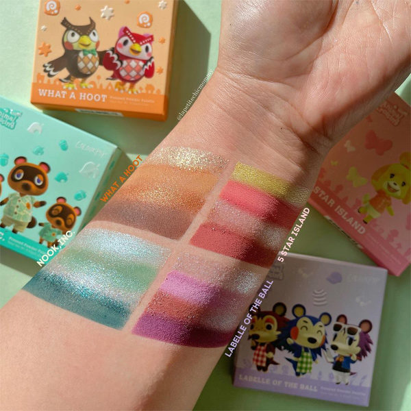 colourpop animal crossing eyeshadow swatch