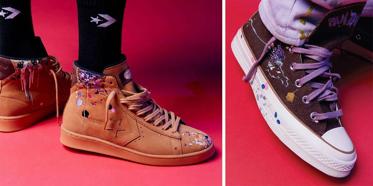 Converse x Bandulu Has Sneakers Embroidered With Paint Splatters So You Can Wear Literal Works Of Art
