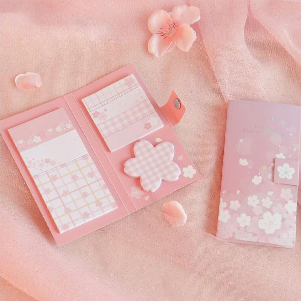 daiso korea cherry blossom post its