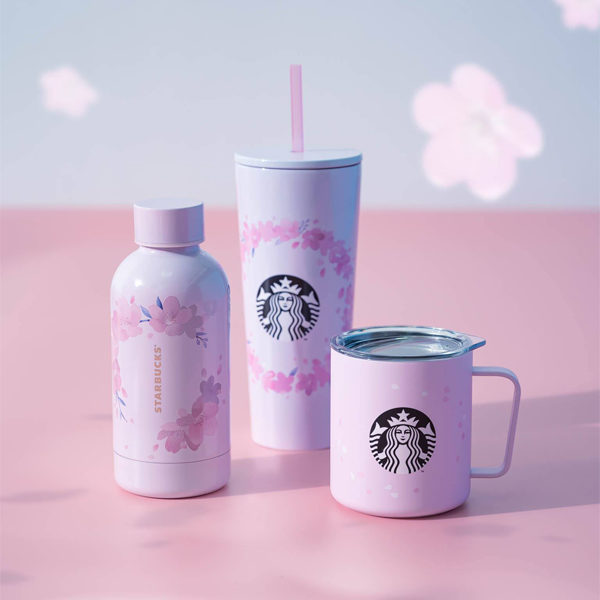 starbucks sakura cups and bottle