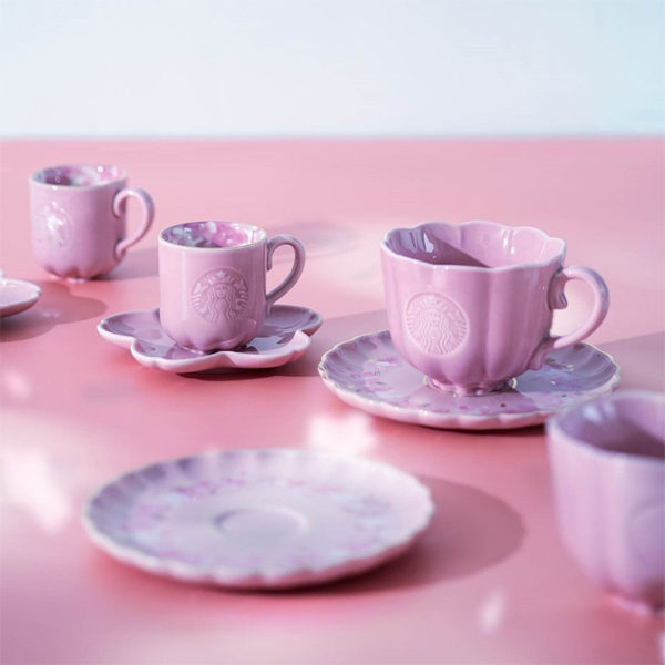 starbucks sakura pink teacups