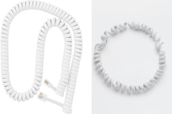 telephone cord necklace comparison