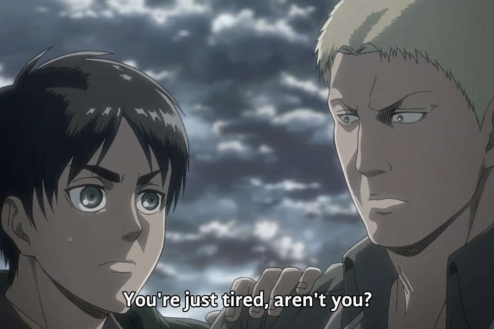 i want to share the burden of your sins with you. — Shingeki no