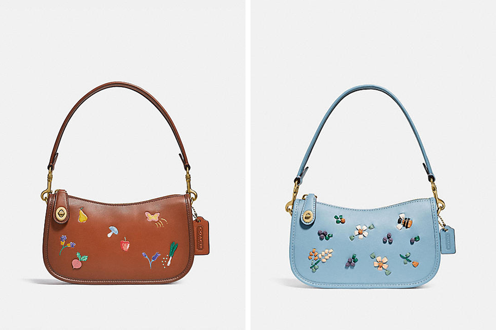 coach swinger 20 with floral embroidery