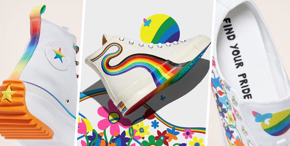 Converse hot sale pride shoes