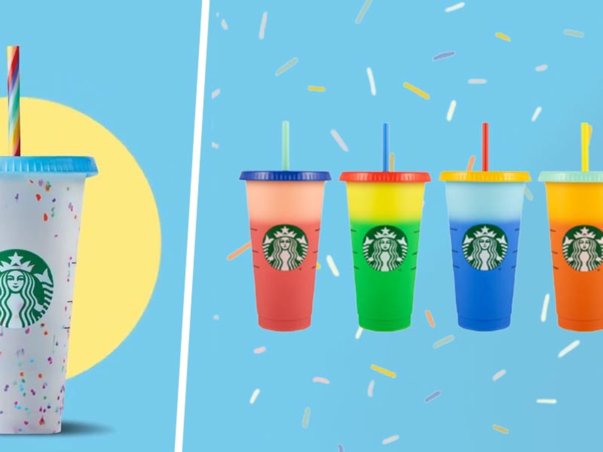Starbucks Color Changing Cup Set Neon Colors Set of 4 - Japanese Starbucks Cups