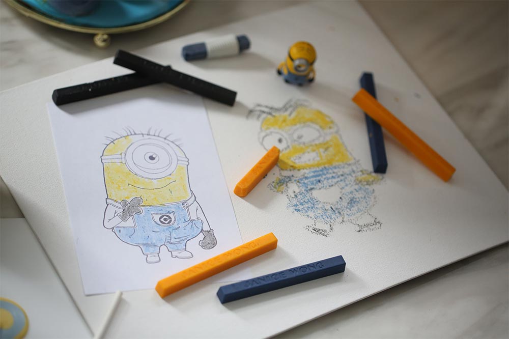 Minions High tea edible crayons