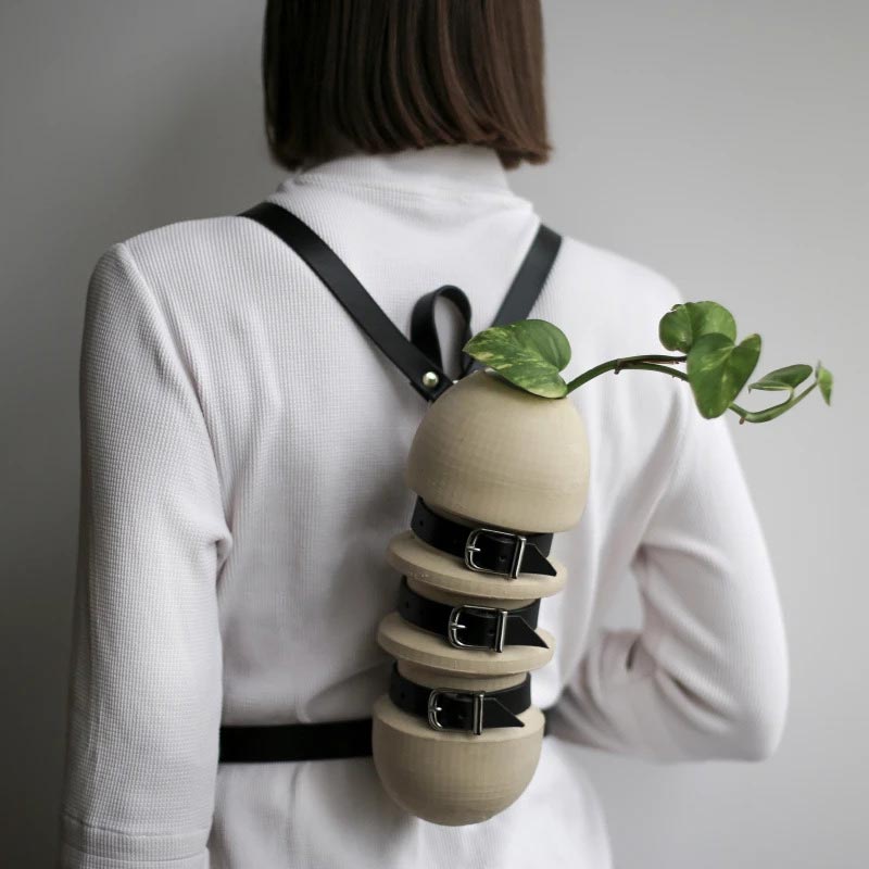 Wearable Plant Vase Carrying