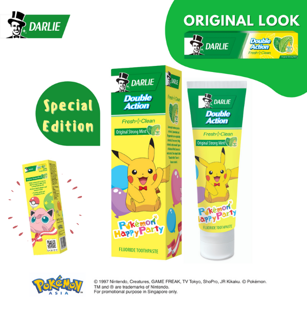 darlie pikachu toothpaste yellow