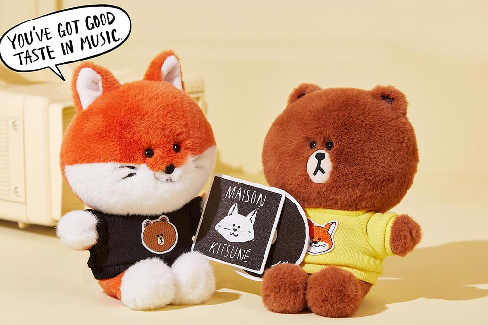 Line Friends Maison Kitsuné Plushies