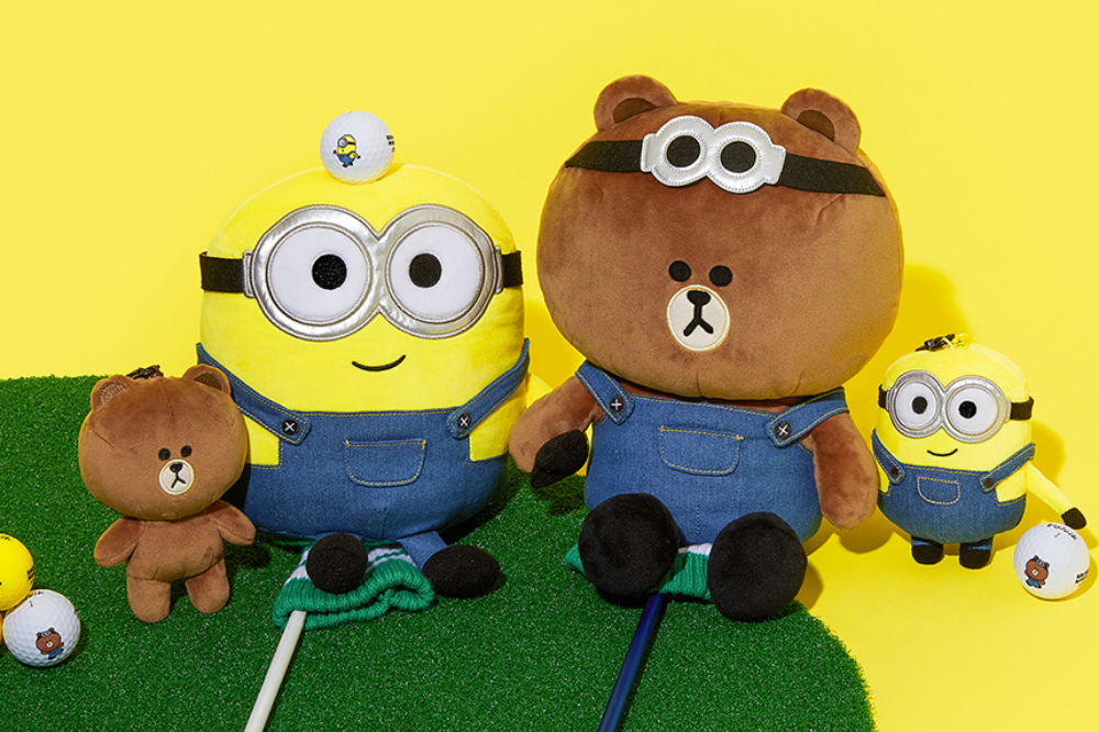 minions line friends - bob and brown golf covers 