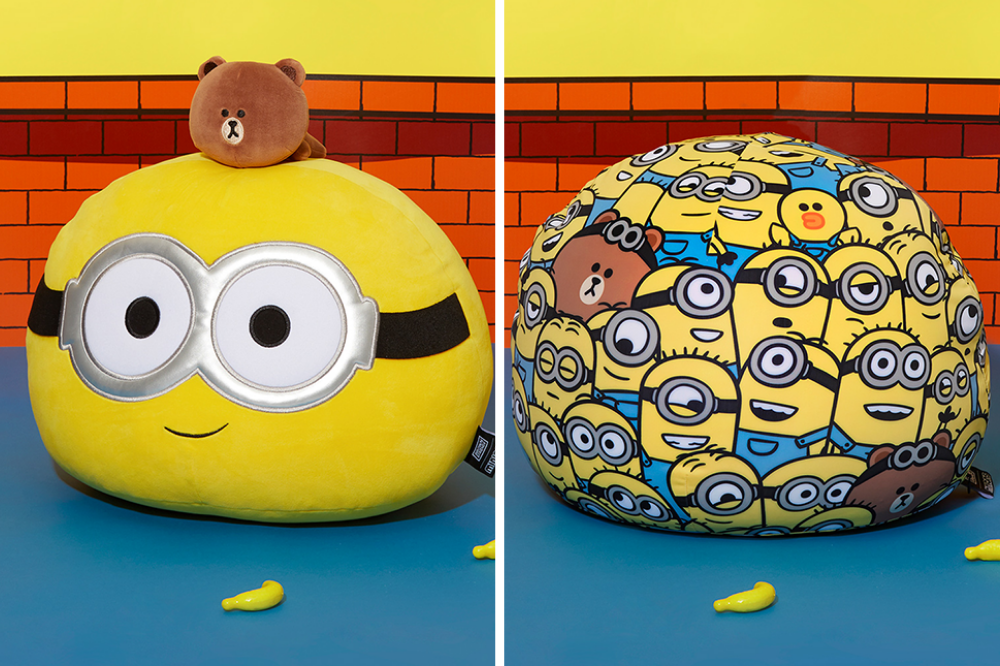 bob and brown pouffes