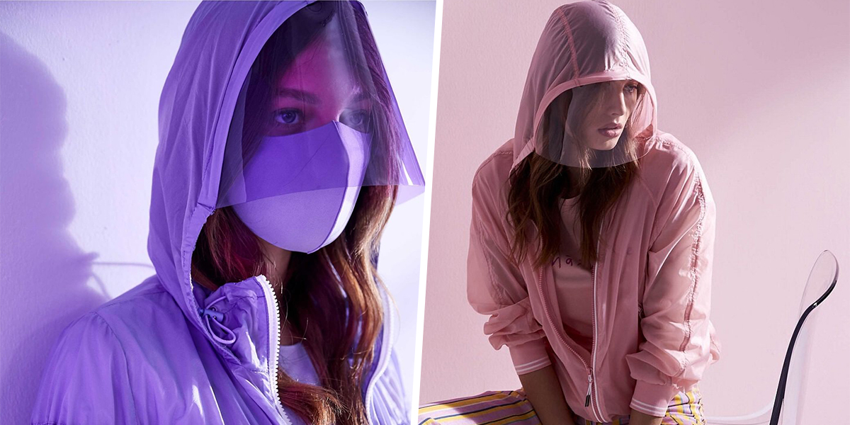 These Pastel Hoodies Come With A Face Shield To Protect You From Both The Rain & Virus