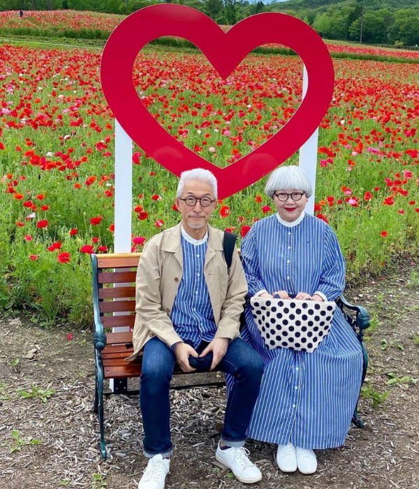 japanese couple outfits - bonpon heart