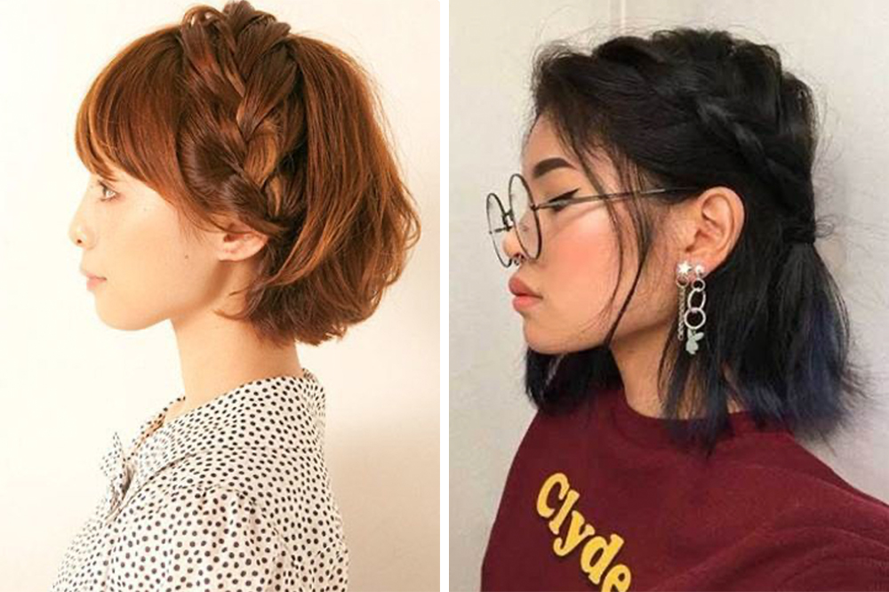 How to tie short outlet hair