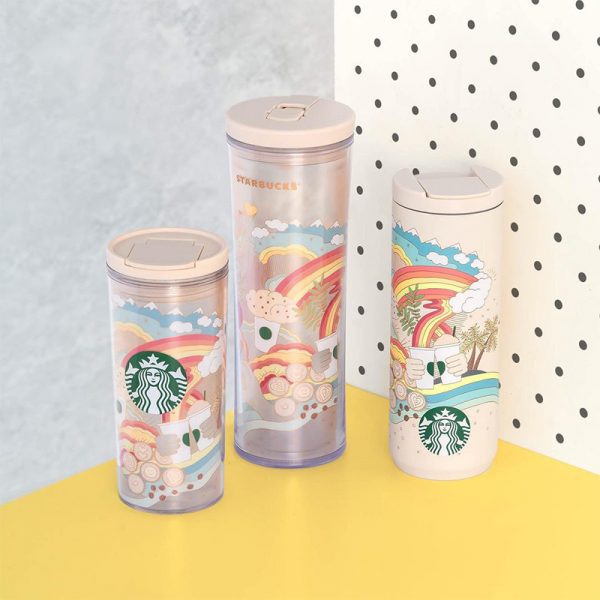 Starbucks Has Whimsical Rainbow Bottles & Colourful Cold Cups