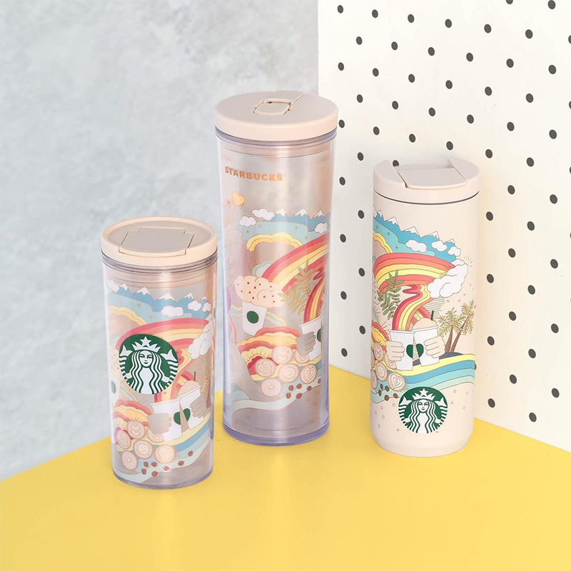 STARBUCKS PASTEL DESING, TUMBLER, BOTTLE DESING