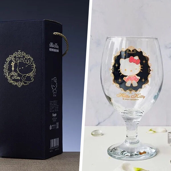 This Hello Kitty Afternoon Tea Collection Has Glass Cups & A Cold Bottle