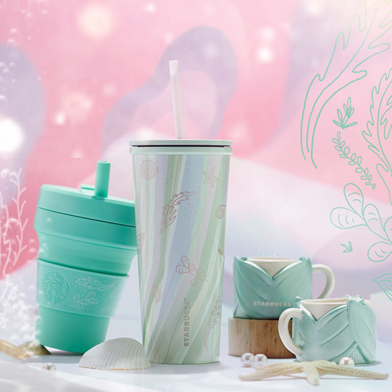 Starbucks' Spring 2021 Cold Cups & Tumblers Feature Pretty Green Hues &  Siren Designs