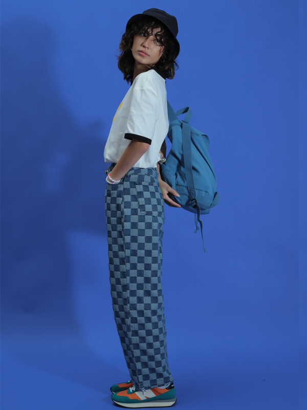 arcade checkered denim