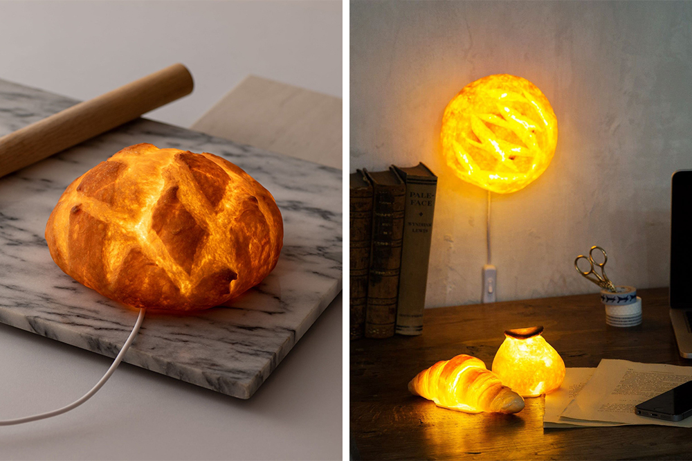 lamp made of bread