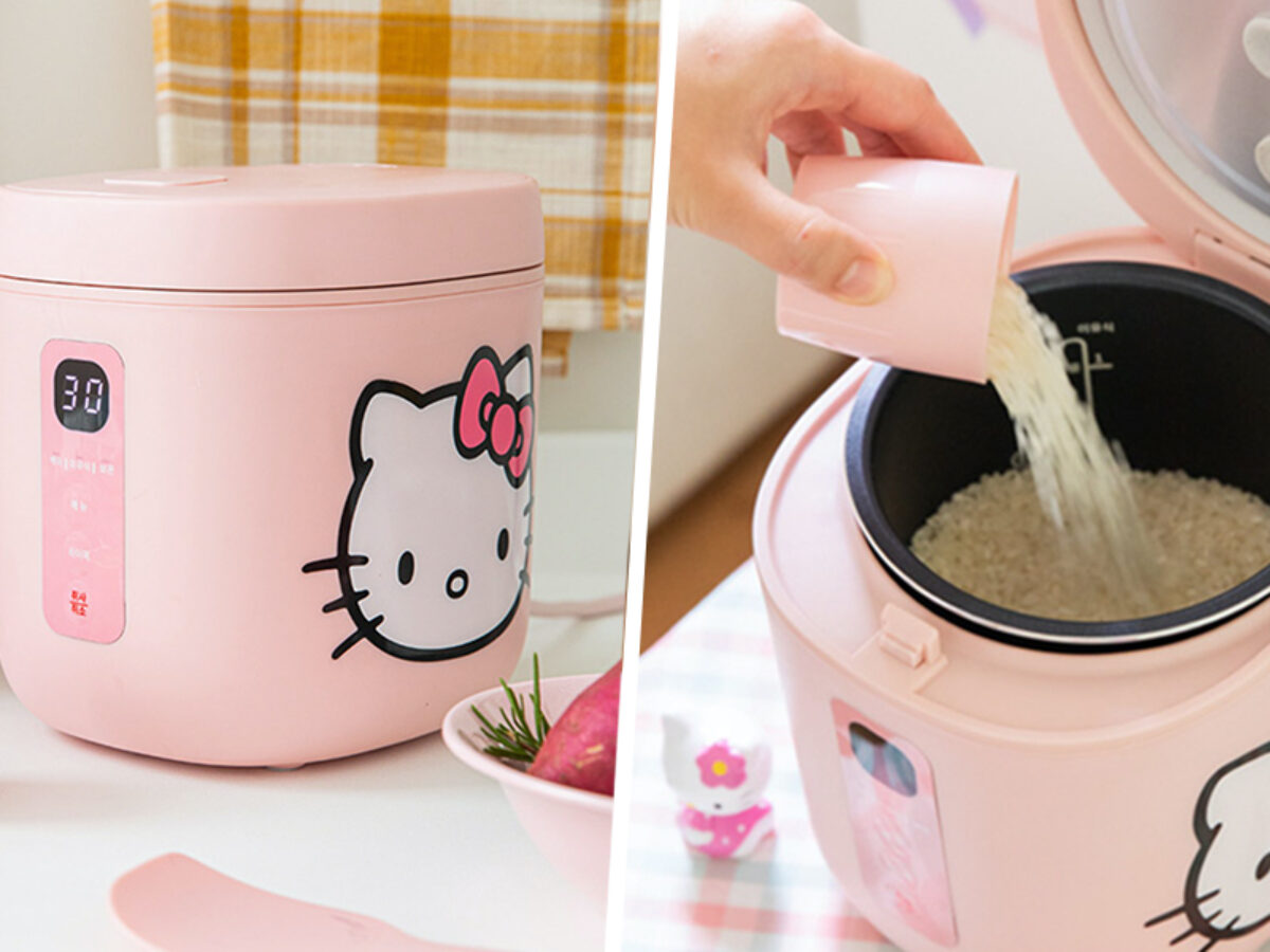 This Mini Hello Kitty Electric Cooker Includes Matching Pink