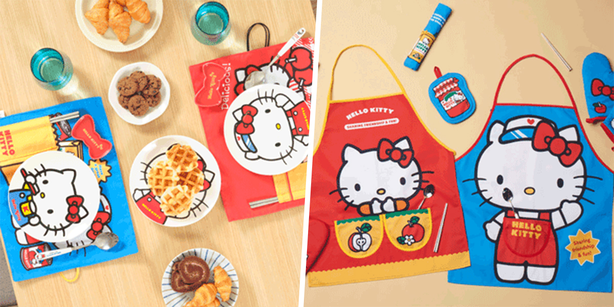 These Hello Kitty Kitchenware Include Plates & Aprons To Transform Your Home Into A Sanrio Dream