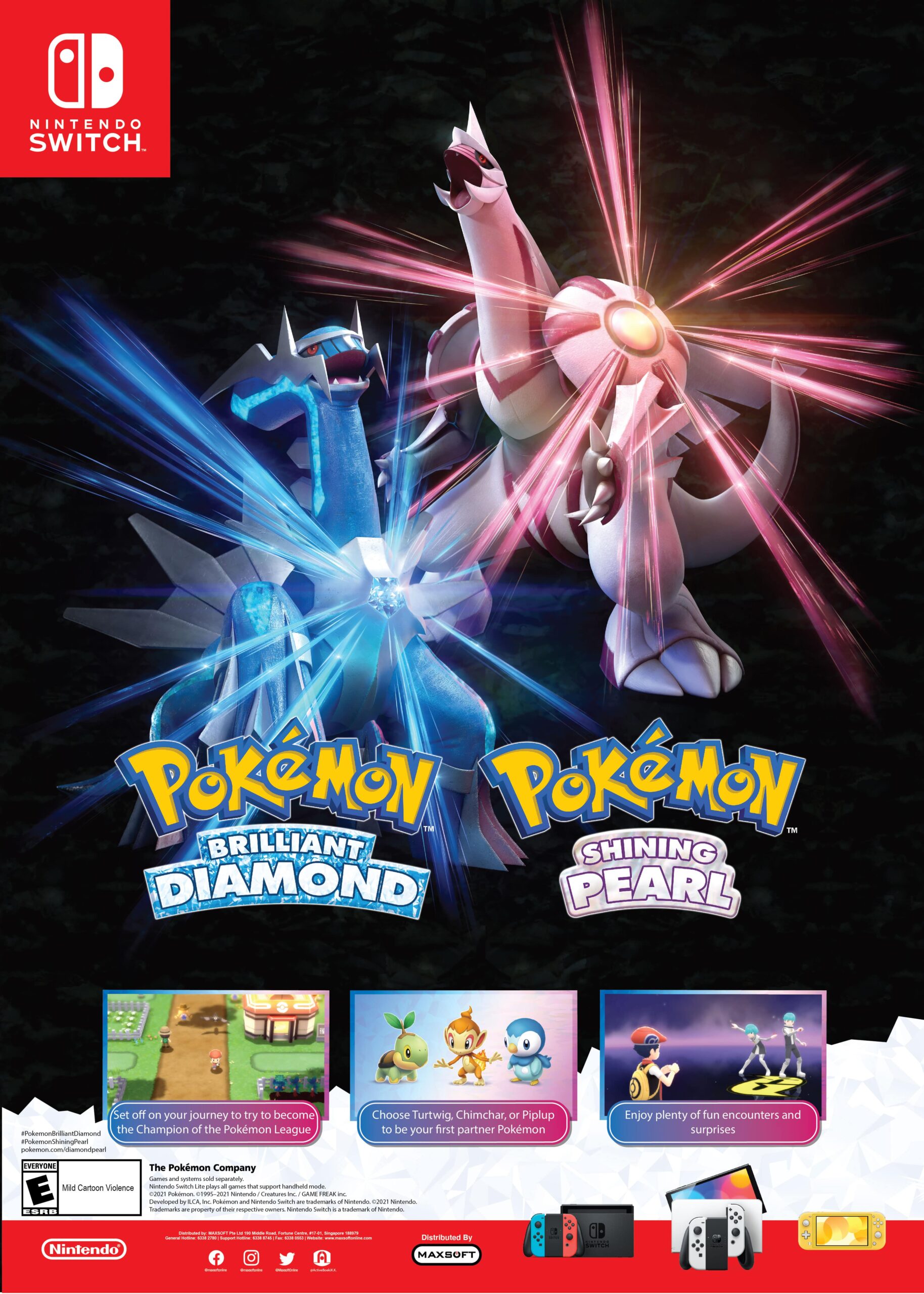 Pokemon Brilliant Diamond/Shining Pearl Double Pack With Singapore