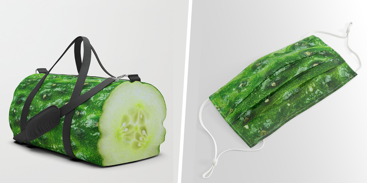 This Cucumber-Themed Lifestyle Collection Includes Duffle Bags & Masks To Stay Cool While At The Gym