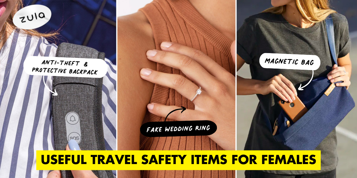 12 Useful Travel Safety Items For Females To Prevent Thefts Or Accidents During Your Next Trip