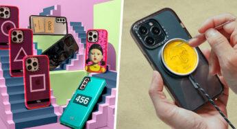 Casetify x Squid Game Has Phone Cases & A Wireless Charger That Features An Umbrella Honeycomb Motif