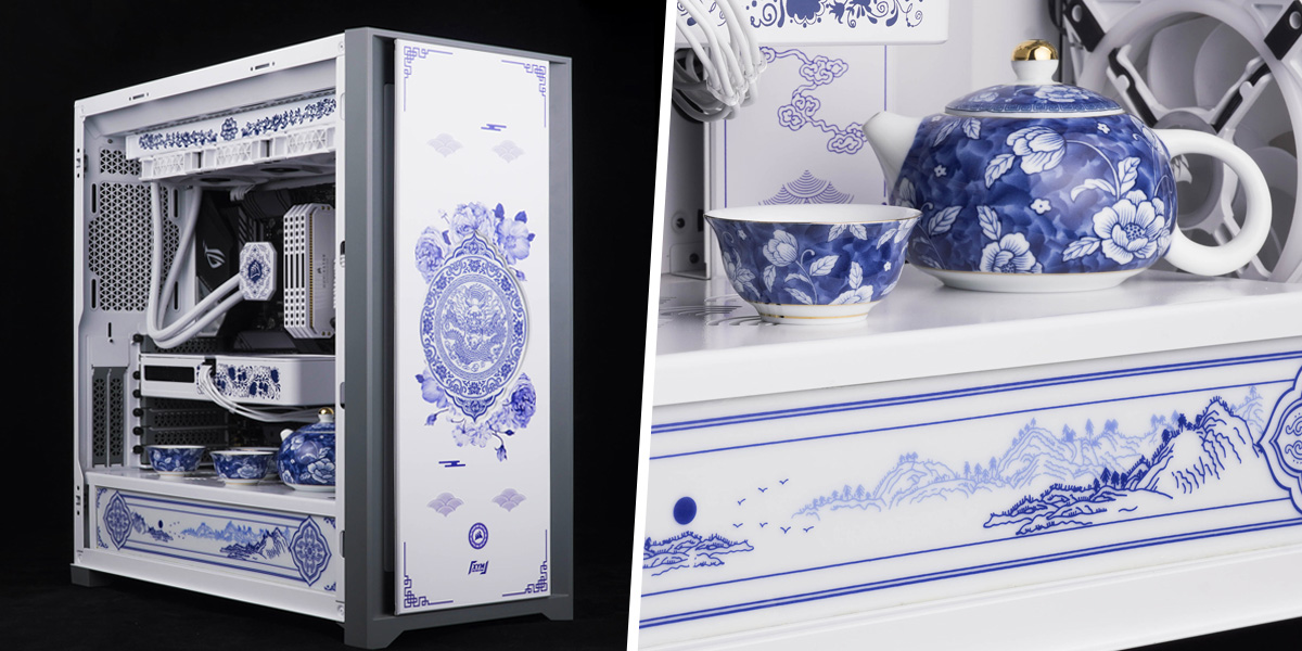 This Chinese Porcelain-Inspired PC Comes With Actual Tea Cups, Even Your Grandparents Would Approve