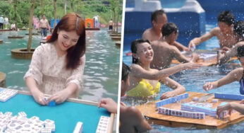 This Amusement Park In China Has Mahjong Tables Set Up In Cooling Water To Help Tourists Beat The Heat