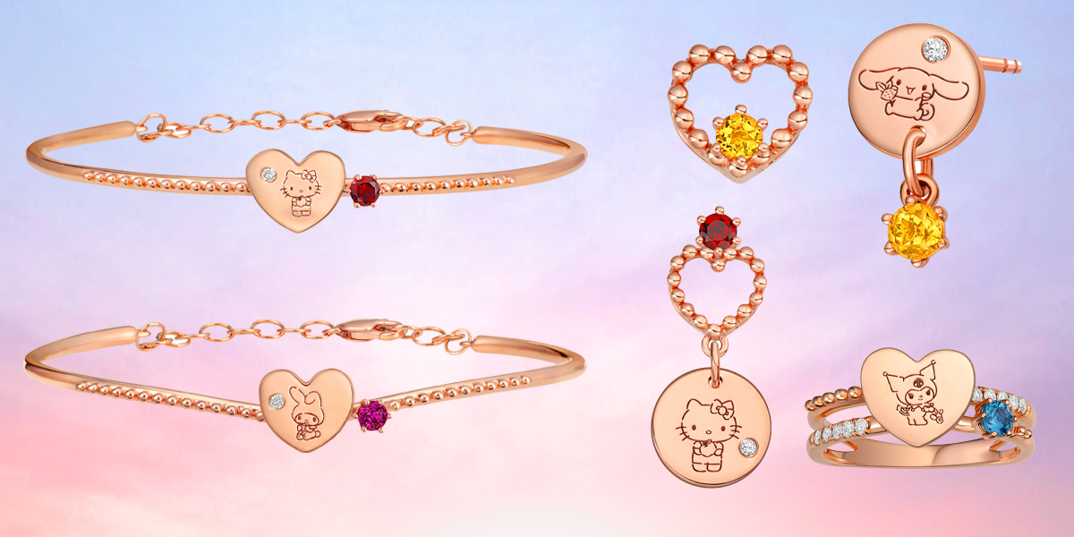 Goldheart x Sanrio Is Back With A Fruity Twist Featuring Kawaii Accessories In Rose Gold Hues