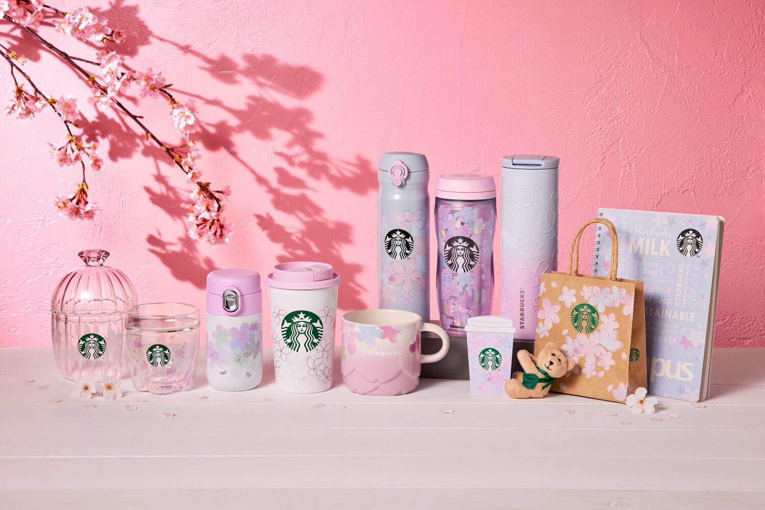 Starbucks Millennial Pink Cherry Blossom Cups