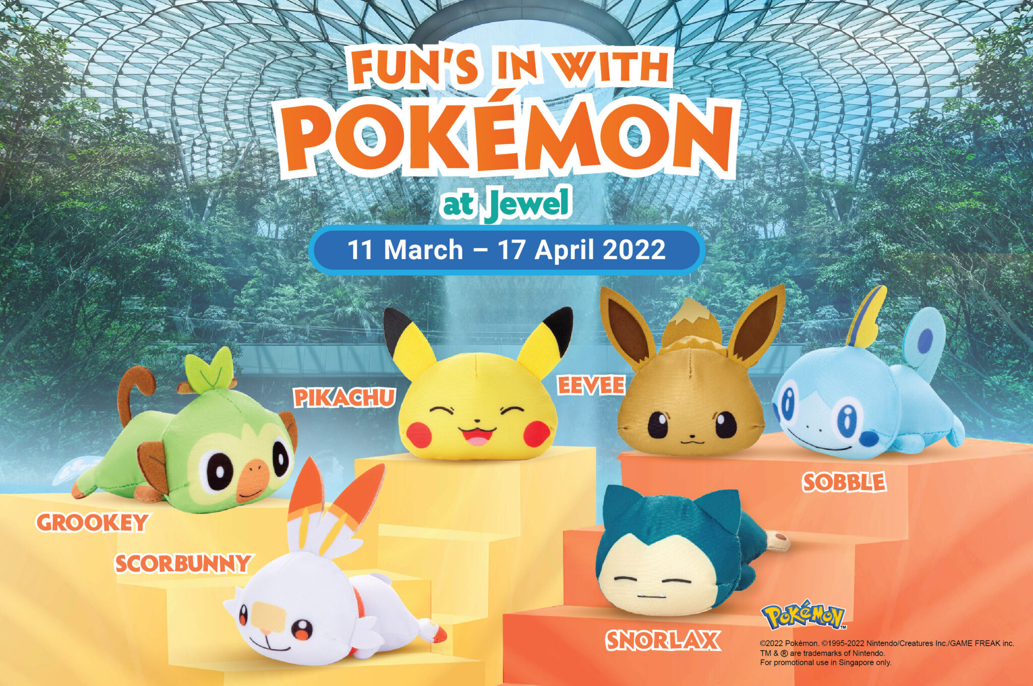 Jewel Changi Airport Has Pokémon Cushions To Redeem By 17 April 2022