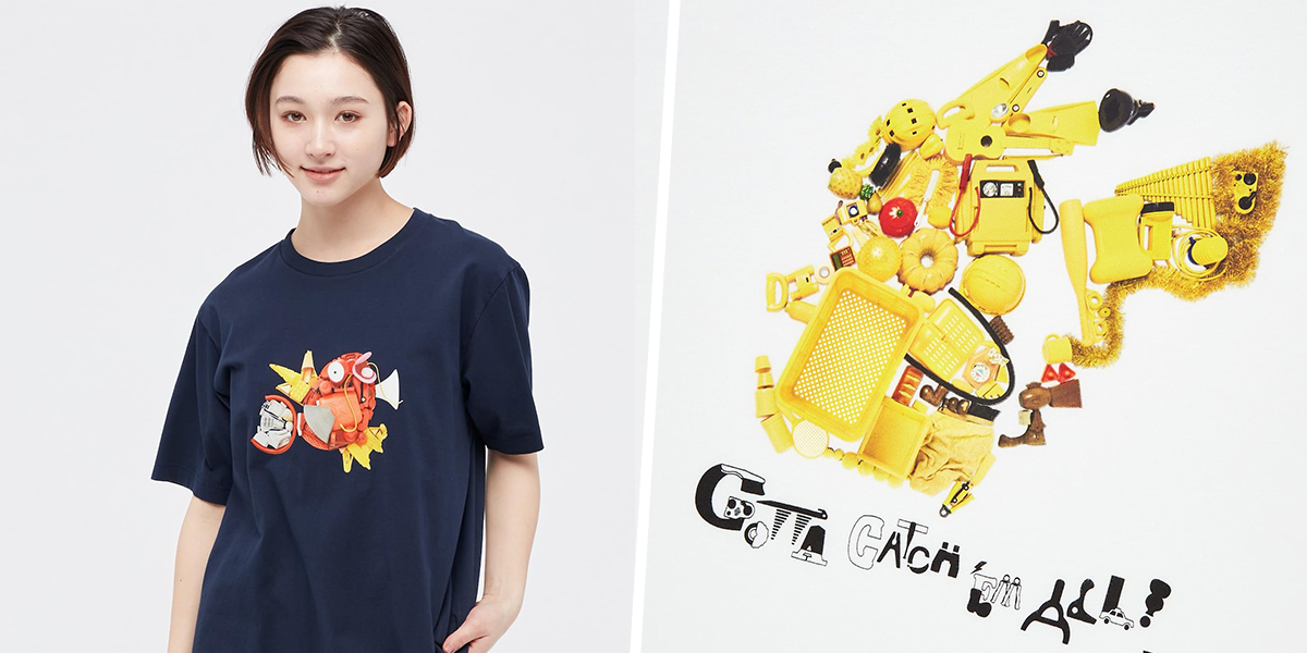 The New UNIQLO x Pokémon Meets Artist Collection Features Artsy Graphics Made With Everyday Items