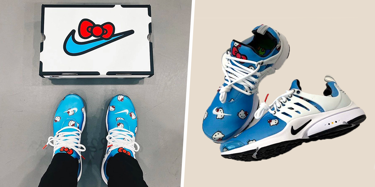 The New Hello Kitty x Nike Air Presto Sneakers Are Decked In Bright Blue