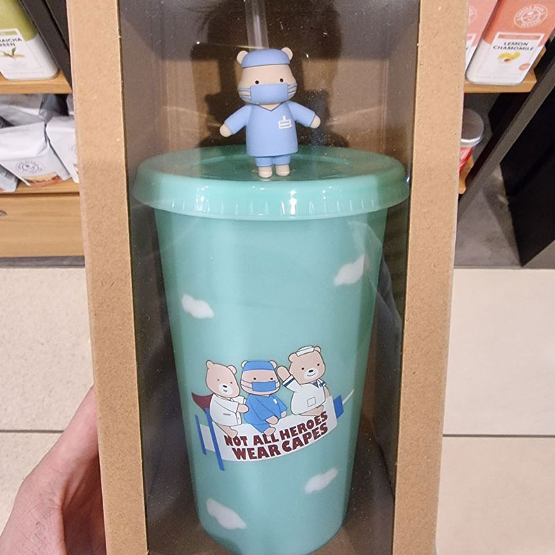 Not All Heroes Wear Capes Blue Color Changing Plastic Tumbler