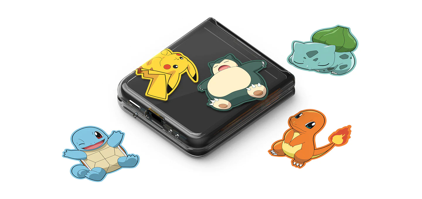Samsung Galaxy Z Flip 3 Pokemon Edition and collectible