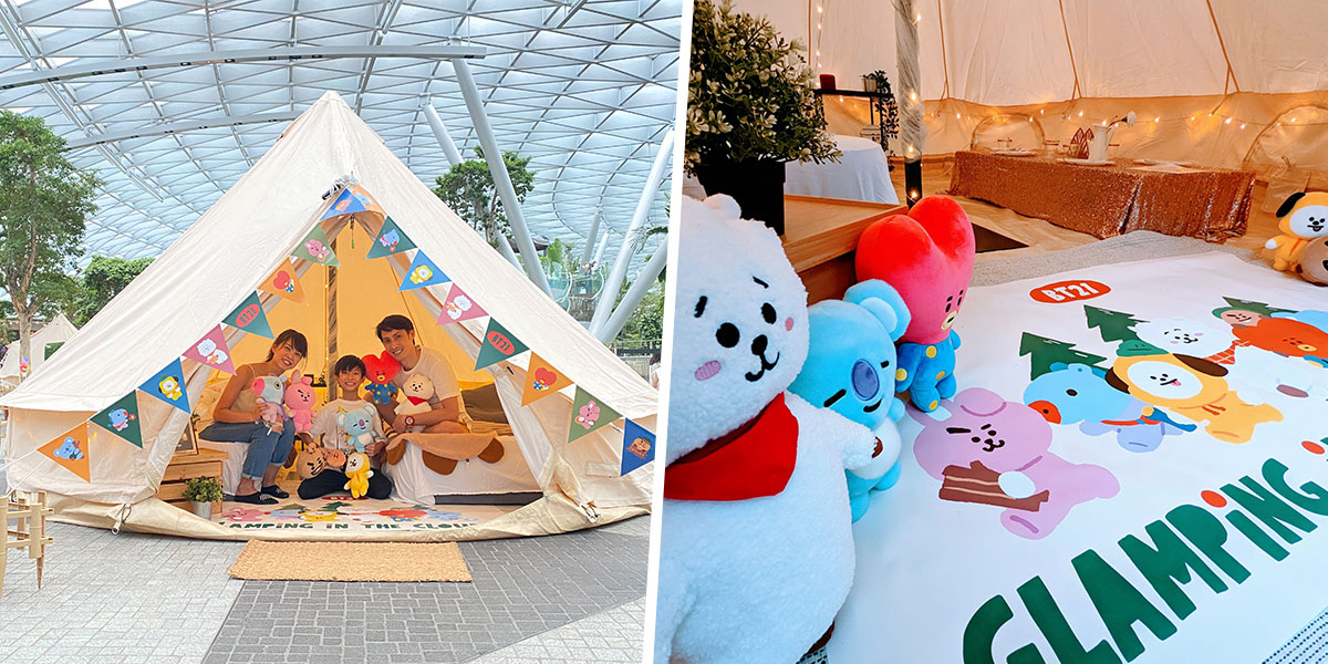 Jewel Changi Airport Has A BT21 Glamping Experience, IG-Worthy Photo Spots & Exclusive Merch For Fans