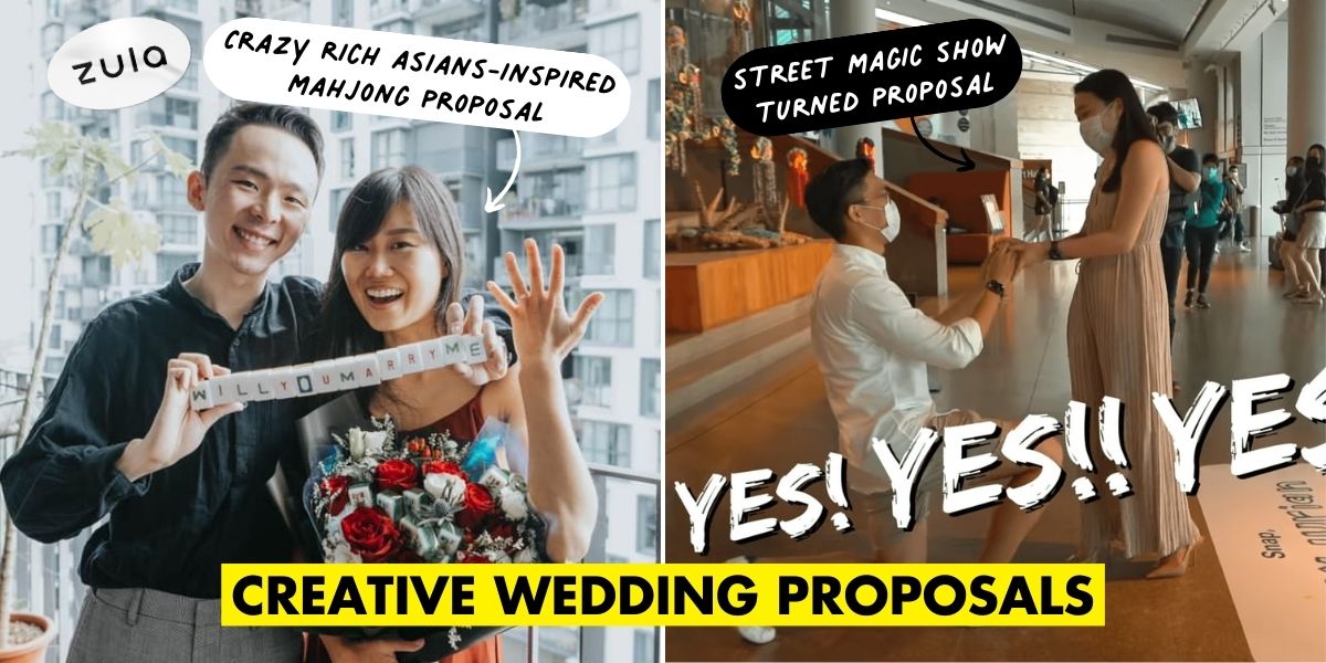 10 Most Creative Wedding Proposals In Singapore, Including A BTS Flash Mob & Surprise Mahjong Tiles