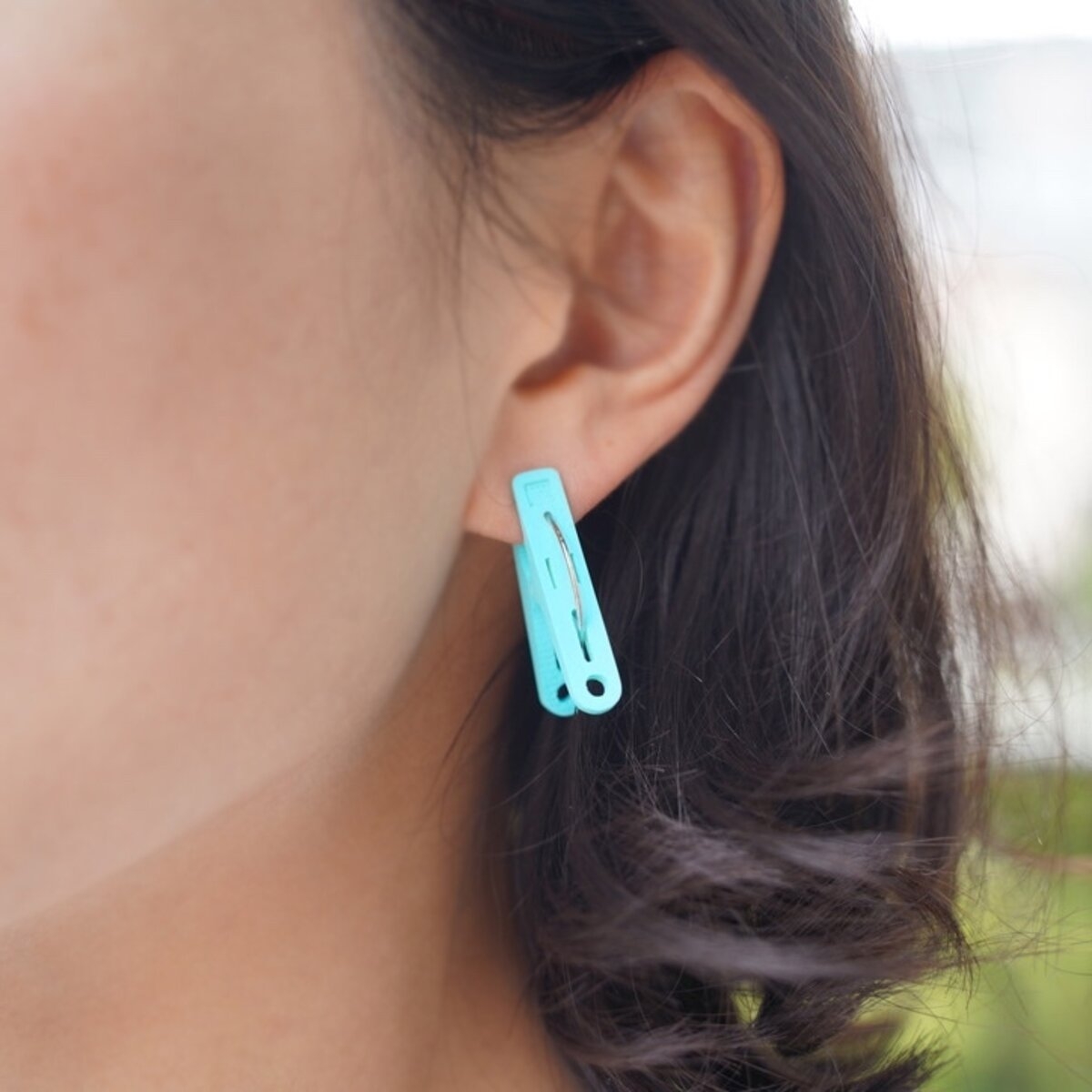 clothespin earrings