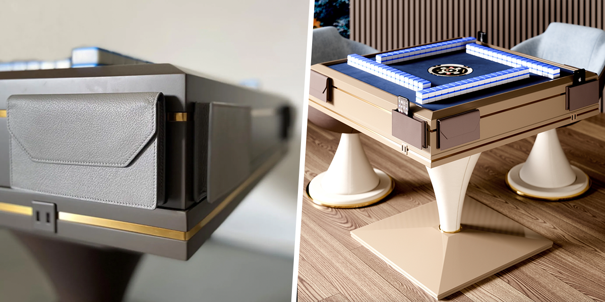 This Luxurious Mahjong Table Comes With USB Ports & Leather 