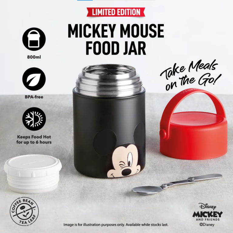 Coffee Bean Mickey Mouse Food Jar Comes With A Foldable Metal Spoon
